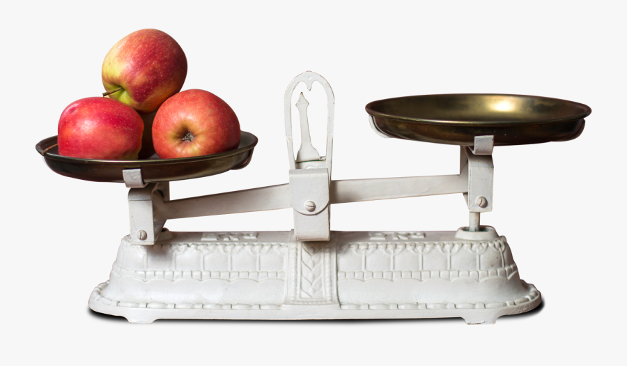Weight Scales Png Transparent Images - Weighing Scale With Apple, Transparent Clipart