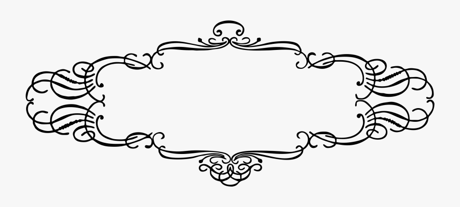 Lineart Clipart Flourish - Vintage French Oval Frame, Transparent Clipart