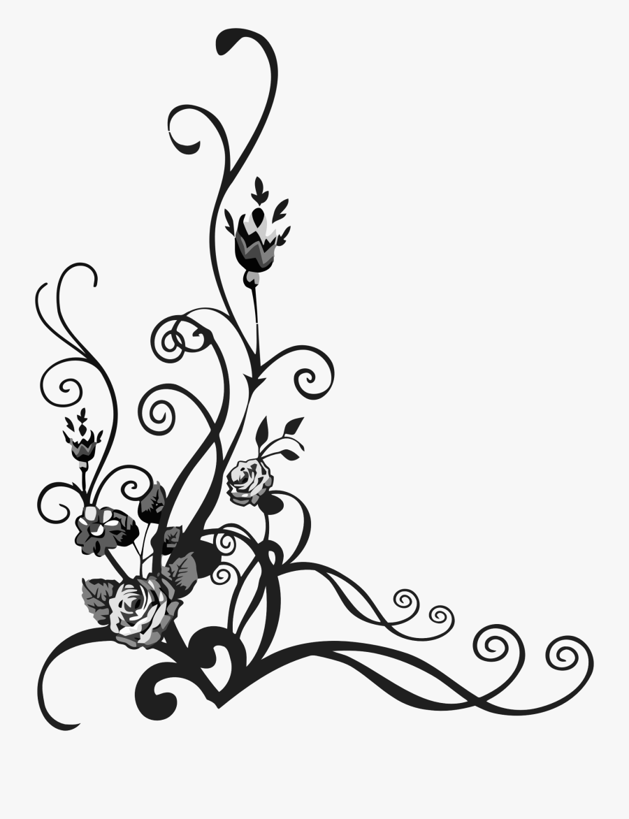 Download Clipart Flourishes Flower - Floral Flourish Vector Png ...