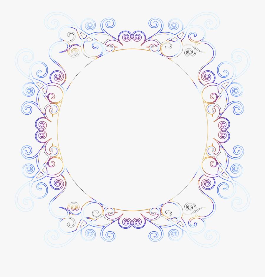 Prismatic Flourish Frame 8 No Background Icons Png - Portable Network Graphics, Transparent Clipart