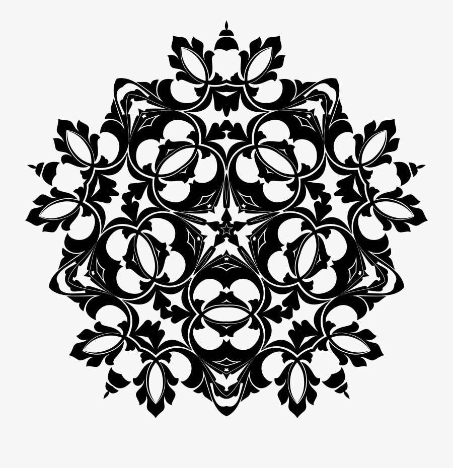 Clipart Ornamental Flourish Design Flourish Clip Art - Damask, Transparent Clipart