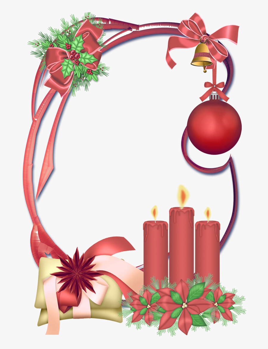 Праздничные Зимние Рамки На Прозрачном Фоне - Happy Birthday Christmas Photo Frame, Transparent Clipart