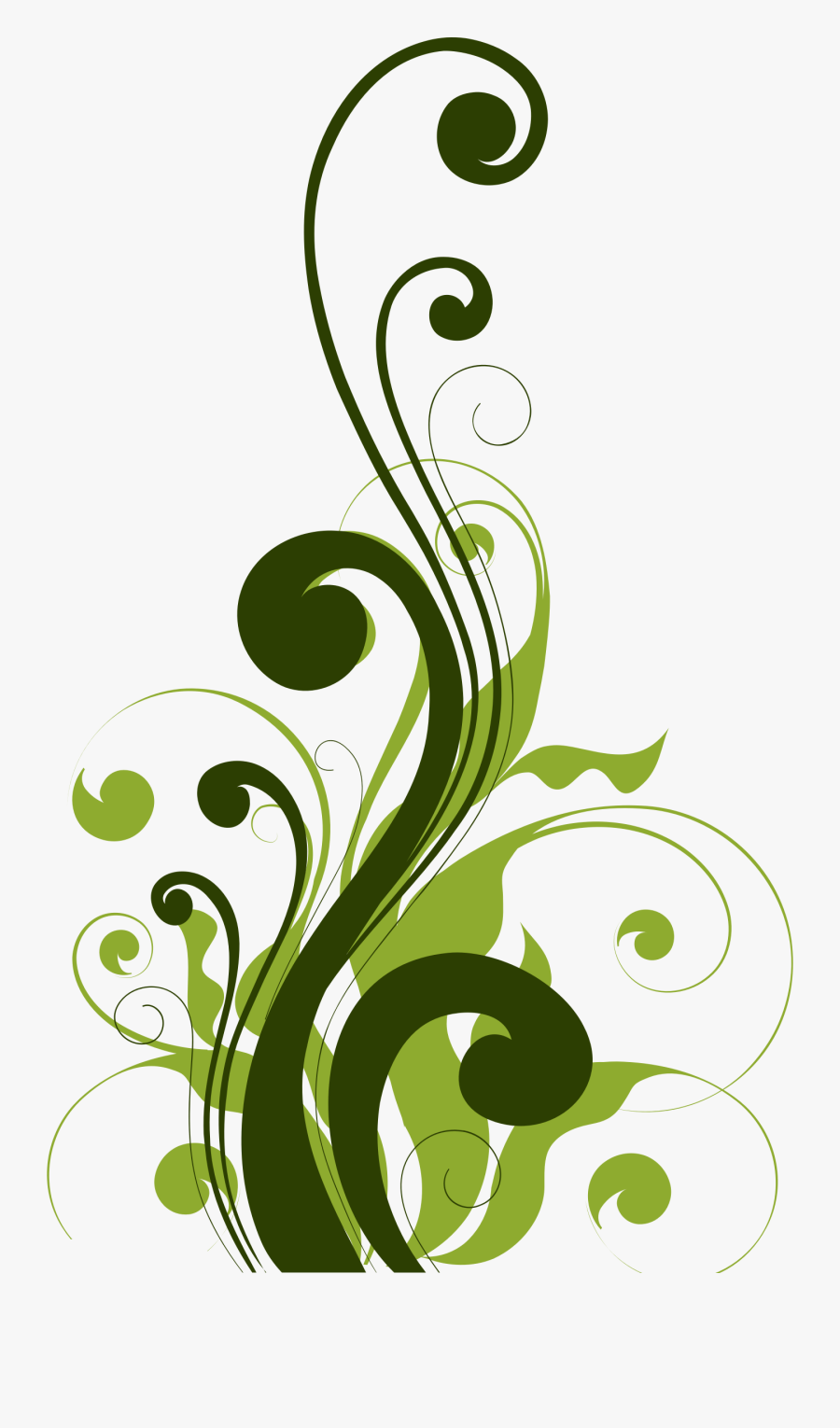 Green Flourish Cliparts - Background Design In Scrapbook, Transparent Clipart