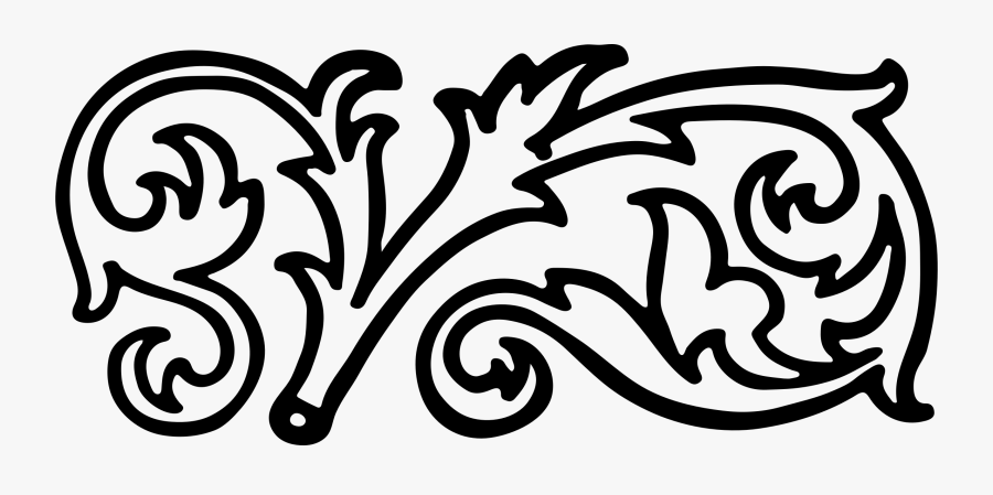 Clipart Vintage Flourish Decoration Big Image Png - Vintage Decorative Design Clipart, Transparent Clipart