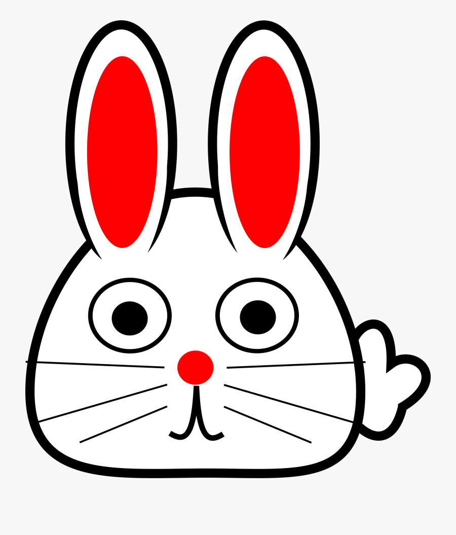 Head,rabits And Hares,line - Spring Bunny Clip Art, Transparent Clipart