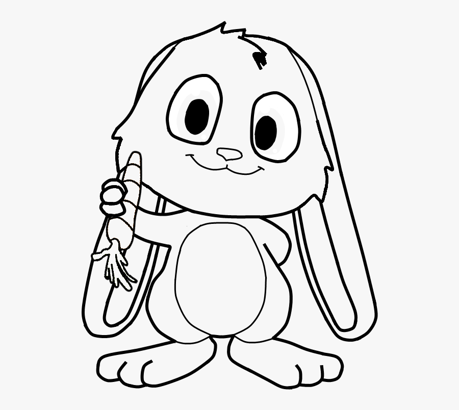 Bunny Snuggle Bunny Template 18 By Schnuffelkuschel - Bunny Animated Black And White, Transparent Clipart
