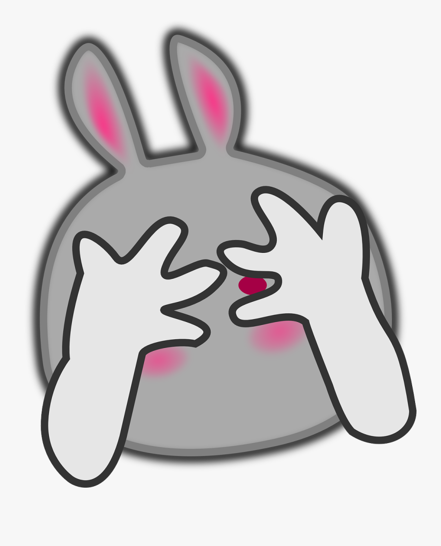 Bunny, Hiding, Face, Arms - Clipart Shy, Transparent Clipart