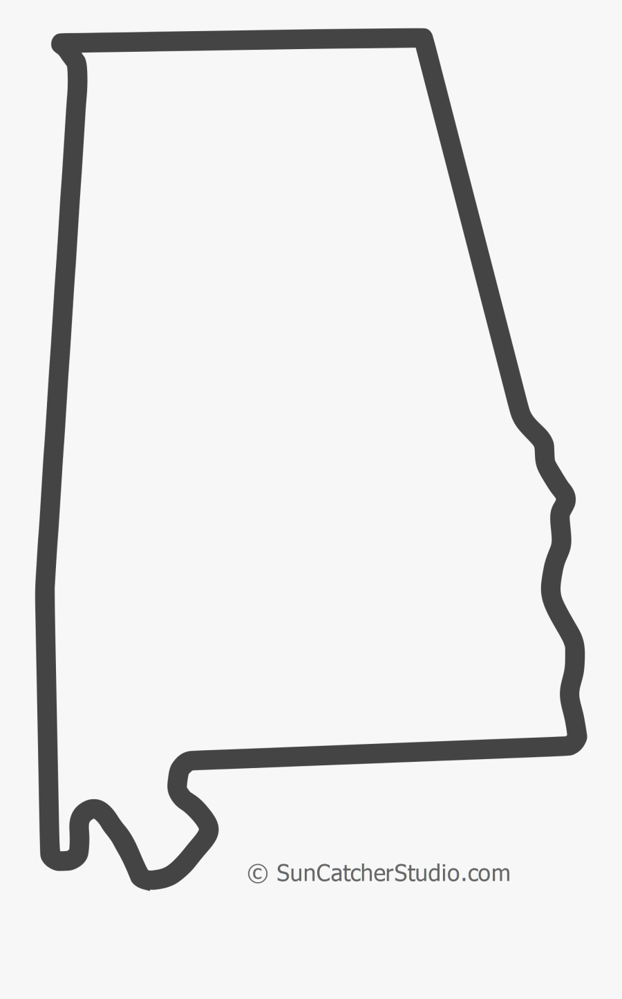Free Alabama Outline With Home On Border, Cricut Or - State Of Alabama Svg, Transparent Clipart