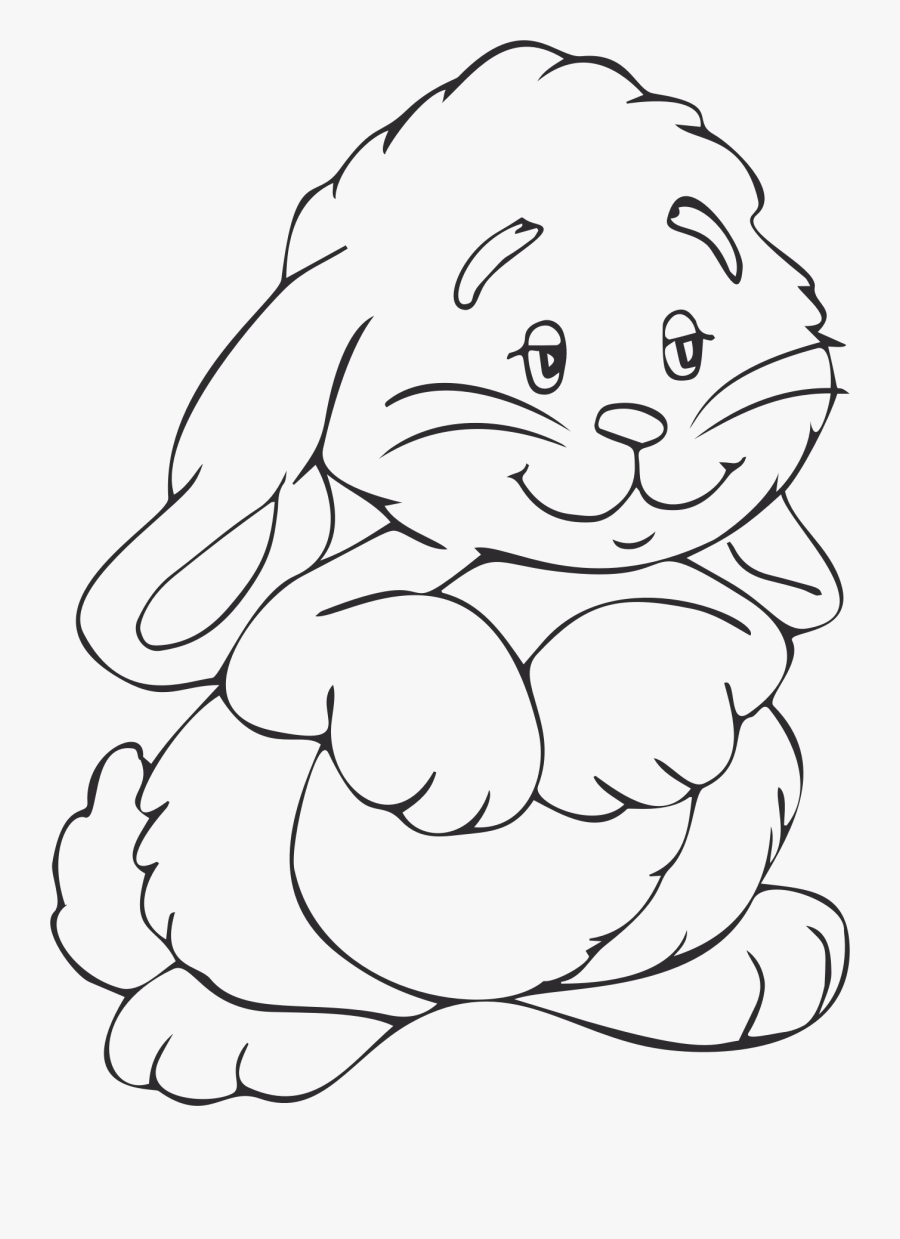 Bunny Outline - Outline Images Of Bunny, Transparent Clipart