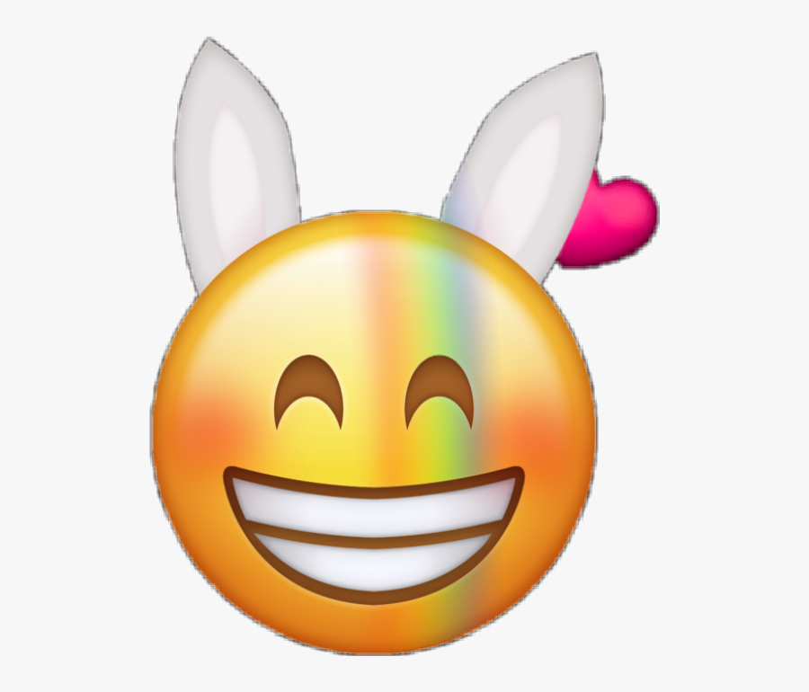 Emojie Emonjies Emotions Emoticones Emoji Bunny Conejo - Transparent Emoji Happy Png, Transparent Clipart