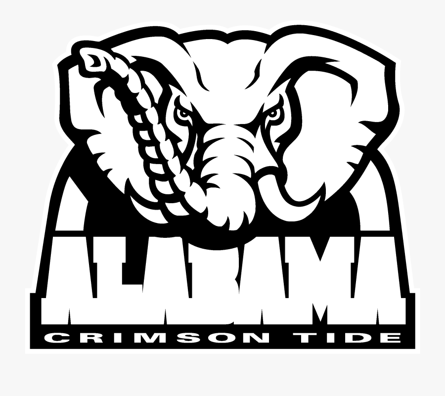 Elephant,elephants And Mammoths,line Art,african Elephant,black - Alabama Crimson Tide Logo Png, Transparent Clipart