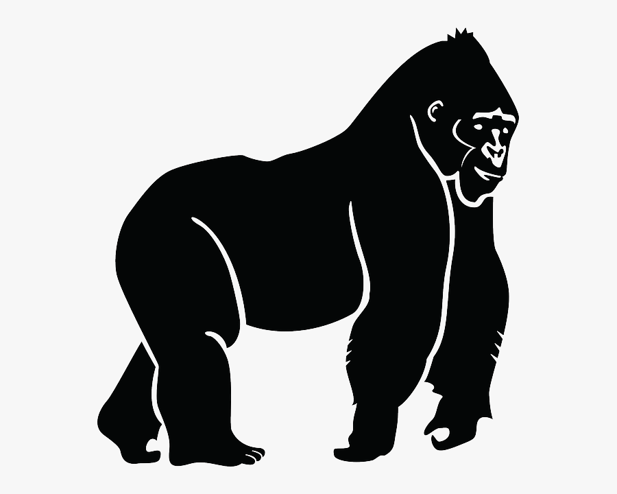 Download Clip Art Safari Animal Silhouettes Silhouette Gorilla Free Transparent Clipart Clipartkey