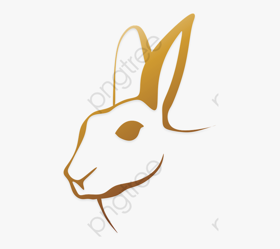 Bunny Ears Clipart Simple - Rabbit Clipart Black And White Face, Transparent Clipart