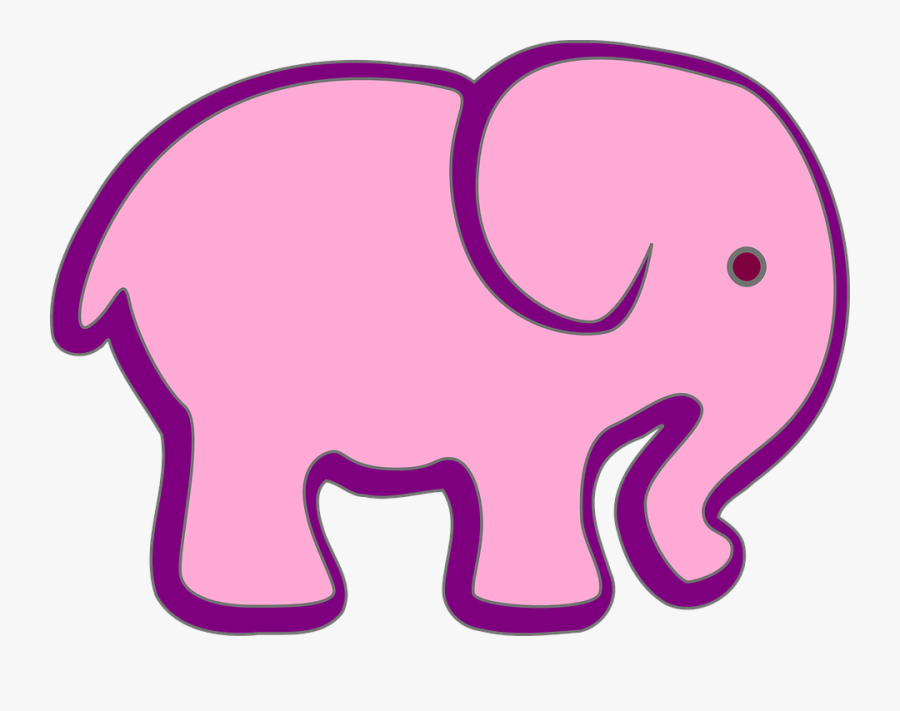 Purple, Pink, Elephant, Nature, Animal, Circus, Safari - Pink And Purple Elephants, Transparent Clipart