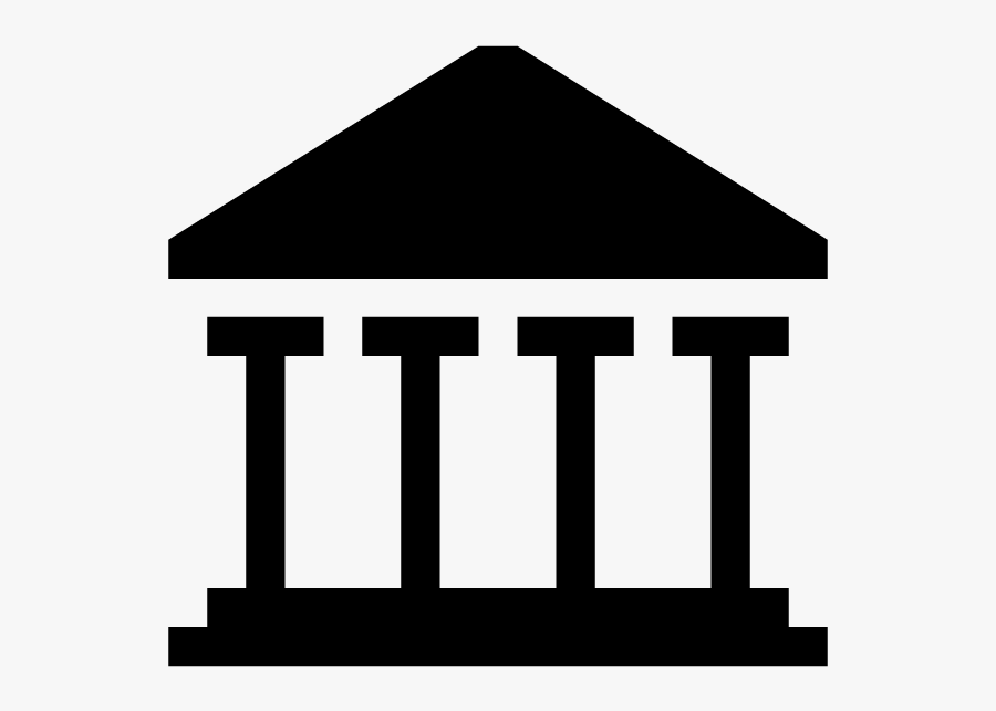 Black Building Library Icon Png, Transparent Clipart