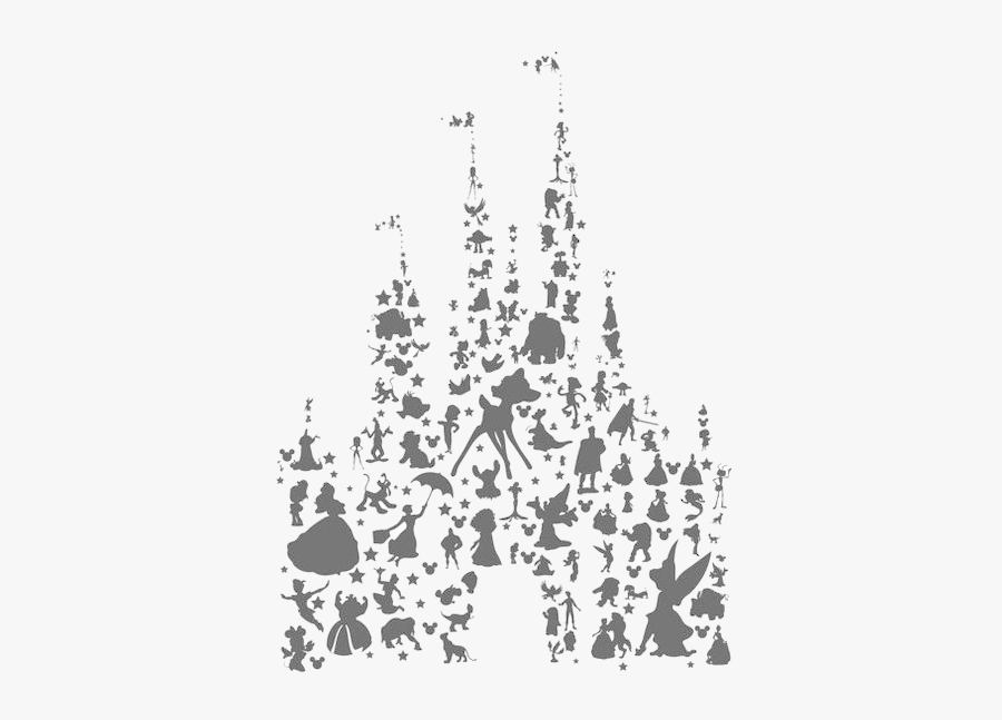 Disney Castle Names Clip Art Black And White Ideas - Disney Black And White, Transparent Clipart