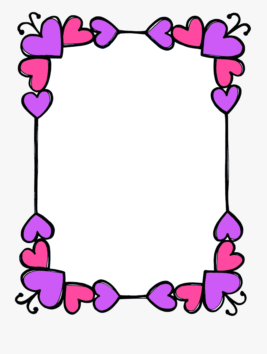 Frame Me Pinterest Stationary Clip Art - Border Design For A4 Sheet, Transparent Clipart