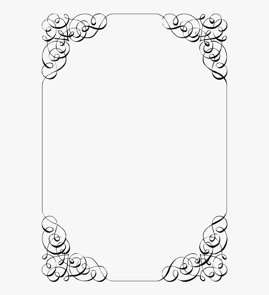 Clip Art Invitation Paper Party Border - Black And White Template, Transparent Clipart