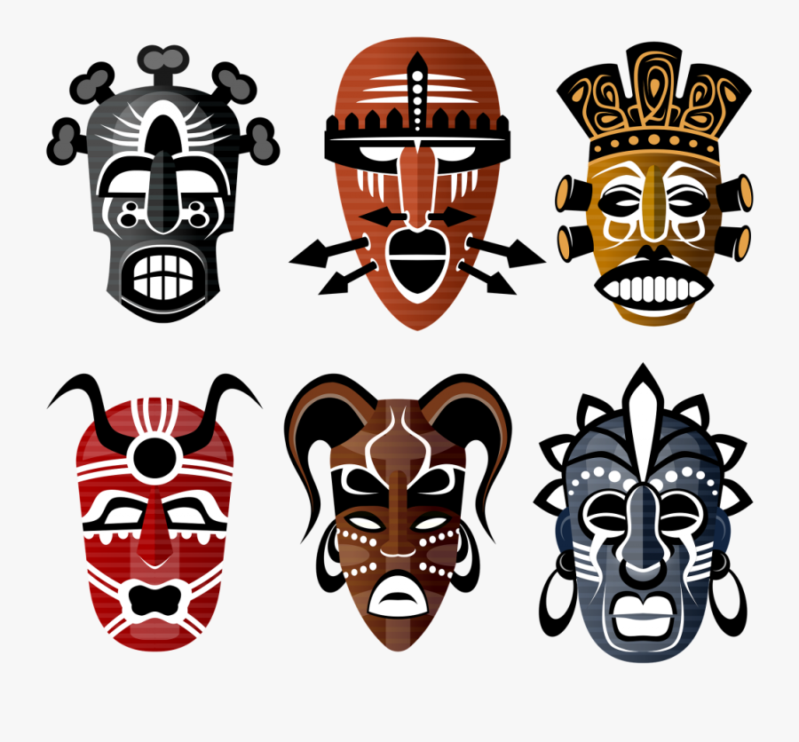 Mushroom Trip - African Tribal Mask Clipart, Transparent Clipart
