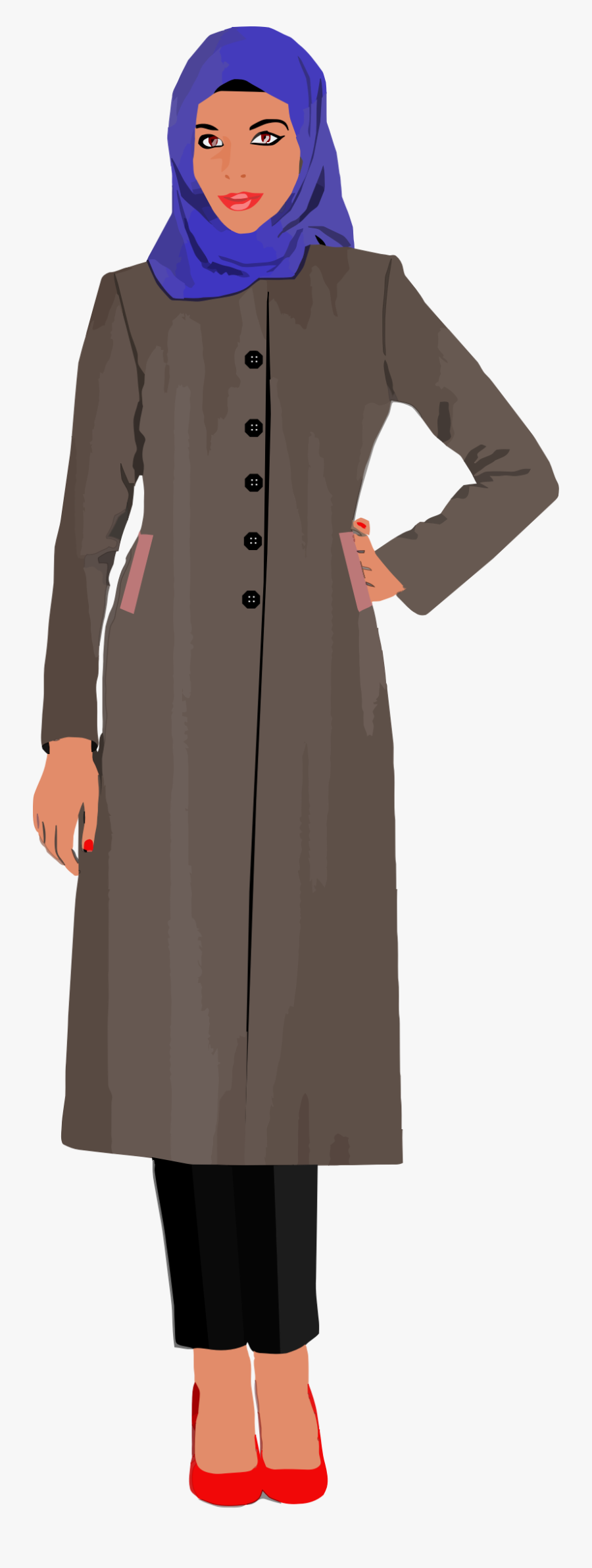 Clip Art Muslim Woman Clipart - Clip Art Muslim Woman, Transparent Clipart