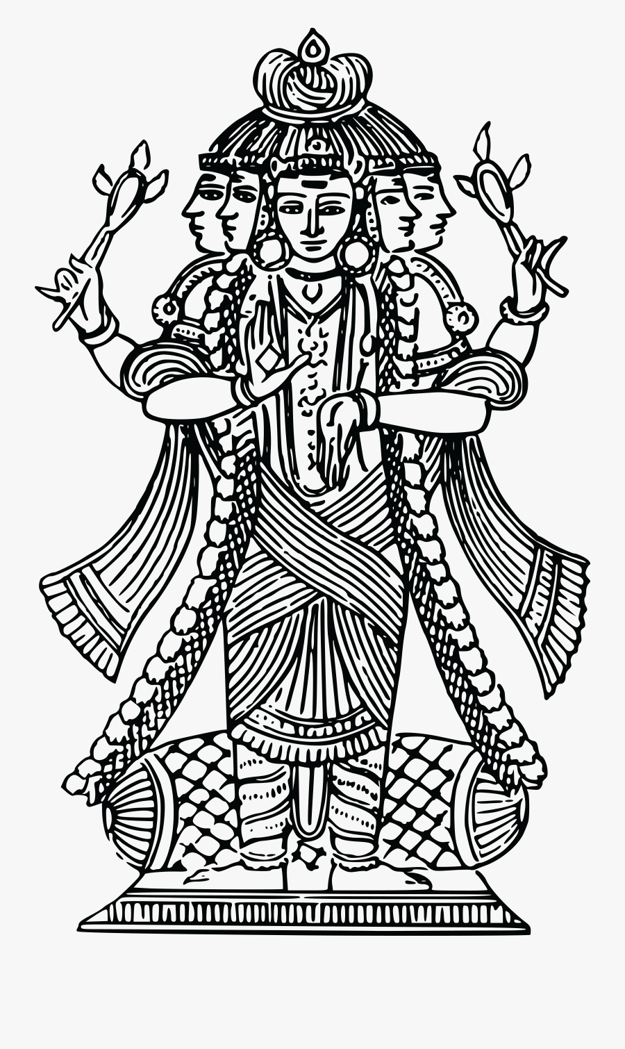 Deity God Hindu Hinduism Shiva Png Image Hindu - Gods Of Hinduism Black And White, Transparent Clipart