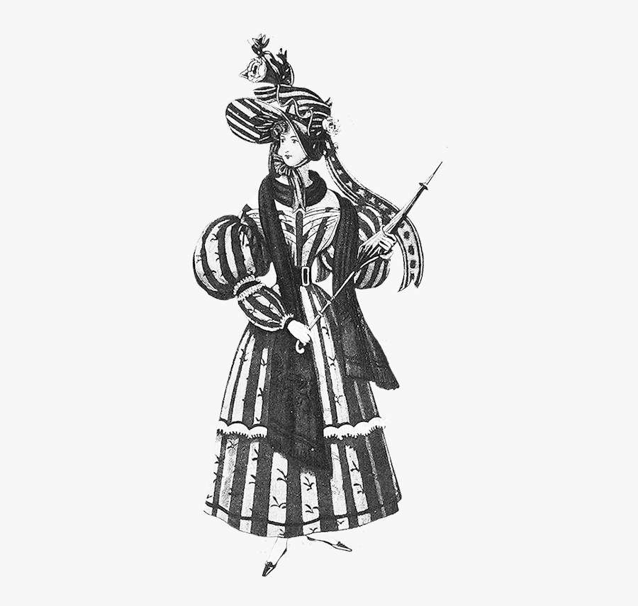 Woman"s Victorian Dress - Illustration, Transparent Clipart