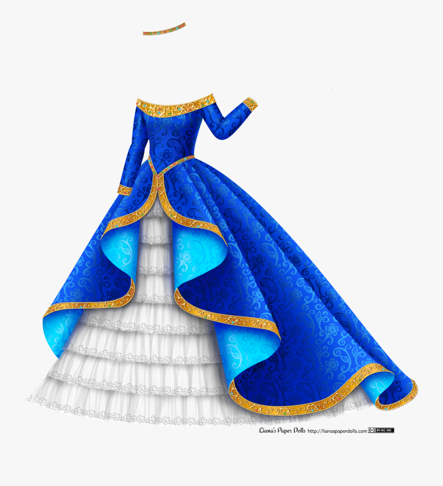 Transparent Princess Dress Clipart - Drawing Of Princess Dresses, Transparent Clipart