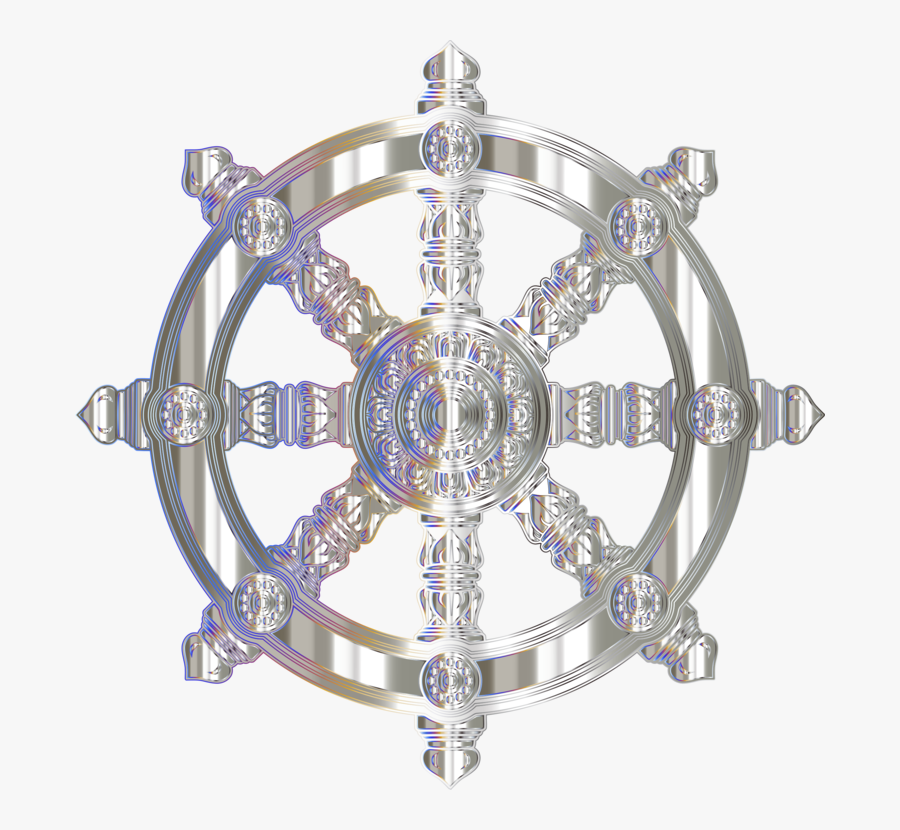 Dharma Wheel Buddhism Symbol, Transparent Clipart