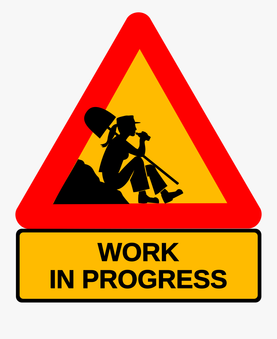 Triangle,angle,area - Man At Work Sign, Transparent Clipart