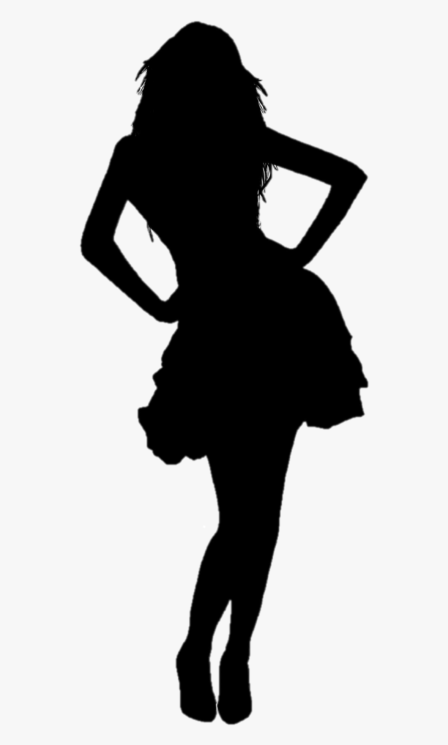 Female Of Short - Siluetas Blanco Y Negro Mujer, Transparent Clipart