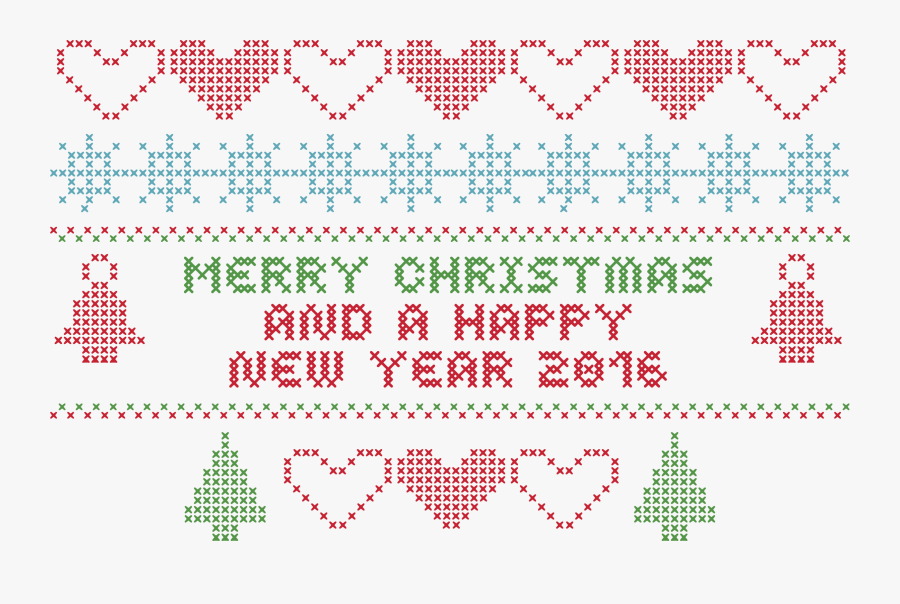 Merry Christmas Crochet Typography - Christmas Day, Transparent Clipart