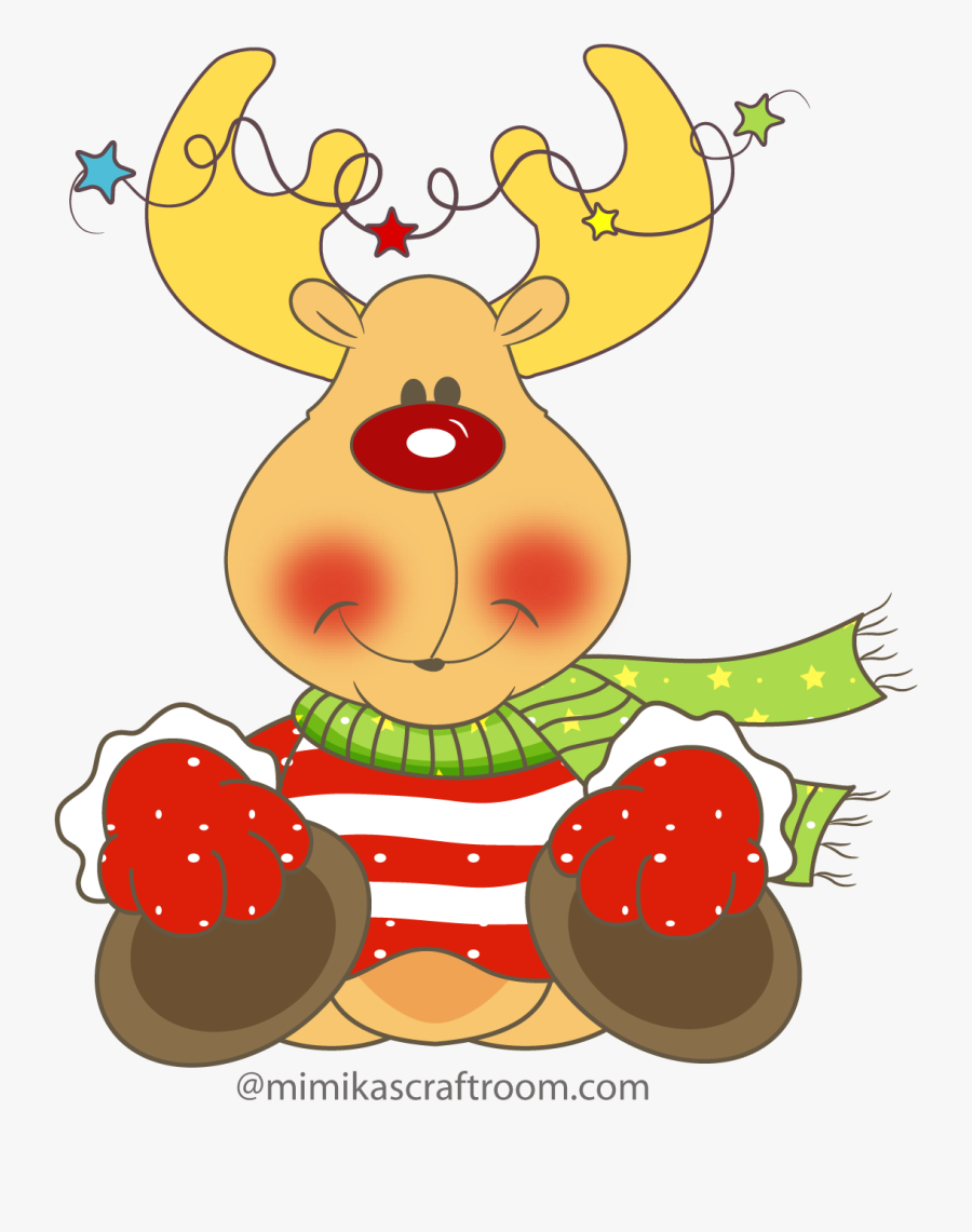 Medium To Large Size Of Christmas Card Deer Family - Adornos Navideños Dibujos Y Color, Transparent Clipart