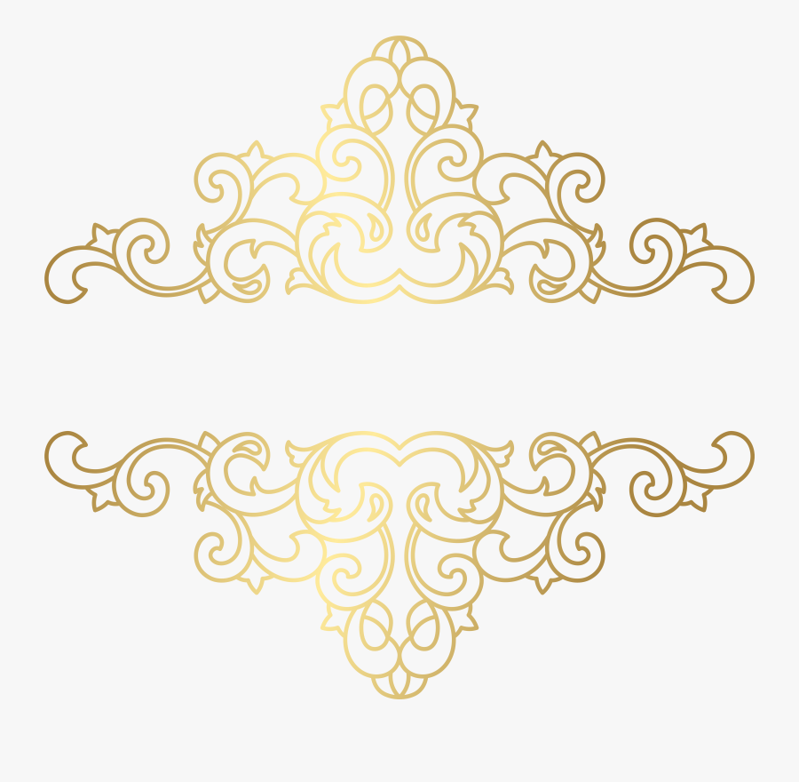 Gold Ornament Png Clip Art Image, Transparent Clipart