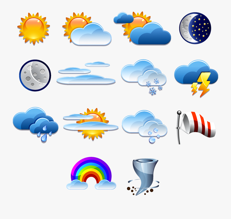 Weather Forecasting Logo Icon - Transparent Background Weather Icons Free Png, Transparent Clipart