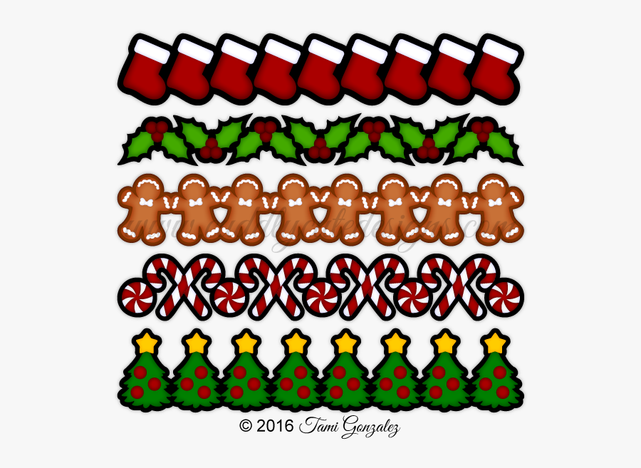 Christmas Borders, Transparent Clipart