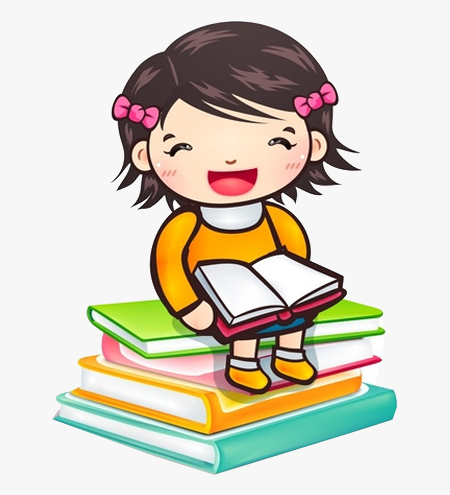 Reading Child Girl Book Clip Art - Girl Reading A Book Cliparts, Transparent Clipart