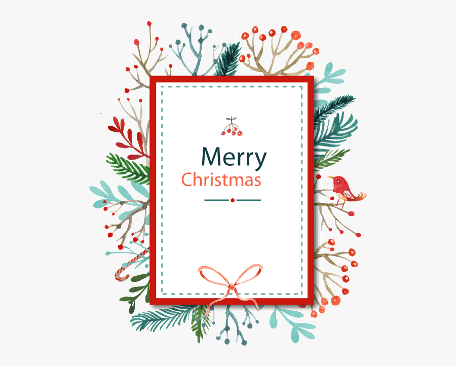 Pattern Copywriter Greeting Card White Border Christmas - Motif, Transparent Clipart
