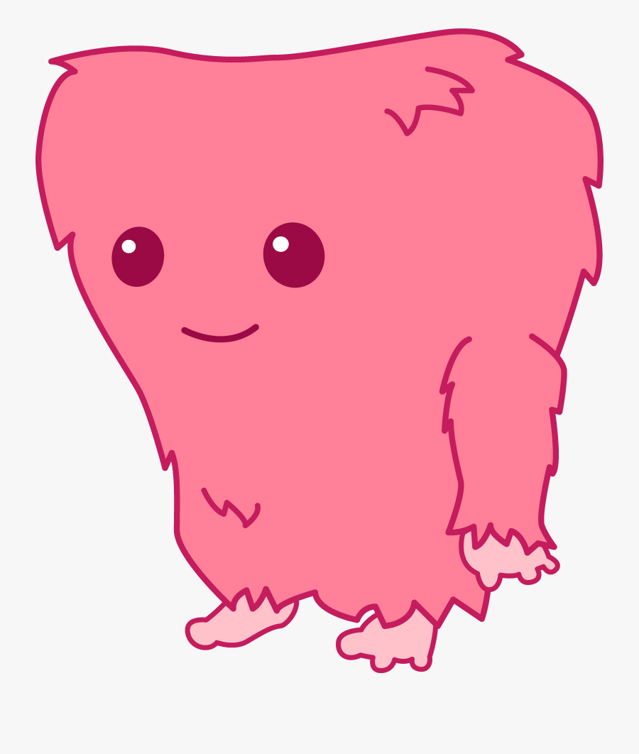 Fuzzy Cute Monster Clipart - Pink Cute Monster Clipart, Transparent Clipart