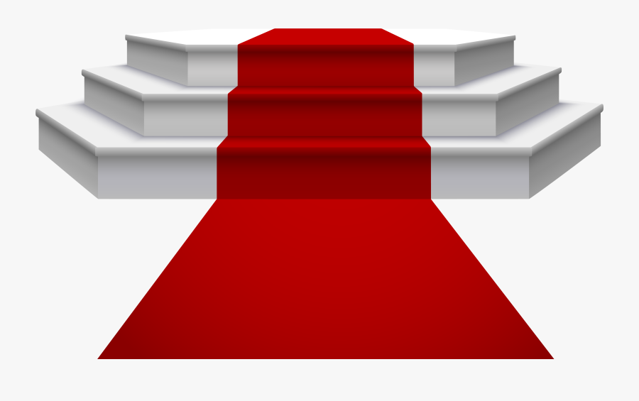 Staircase Clipart Christmas - Stage Red Carpet Png, Transparent Clipart