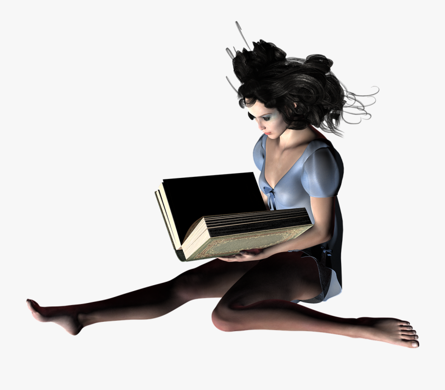 Transparent Read Book Clipart - Book Woman Reading Png, Transparent Clipart