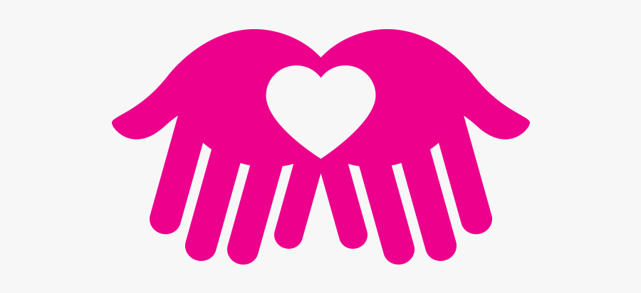 Vector Royalty Free Stock Open Giving Hands Clipart - Helping Hand Icon Pink Png, Transparent Clipart
