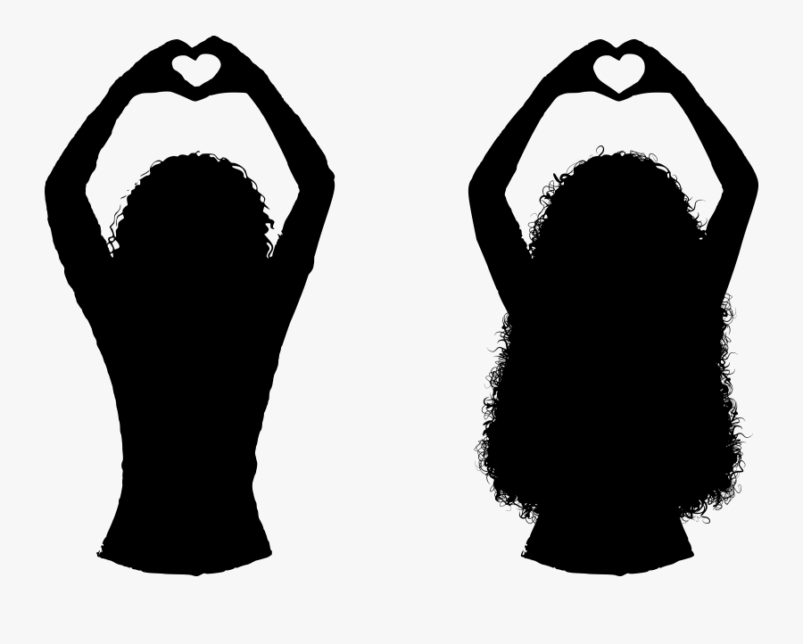 Heart With Hands Image Royalty Free Download - Raised Hands Silhouette Svg, Transparent Clipart