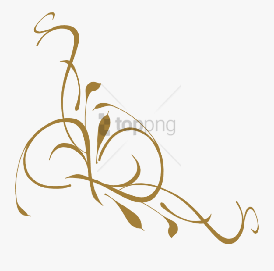 Free Png Gold Swirls Png Png Image With Transparent - Funeral Clipart Png, Transparent Clipart