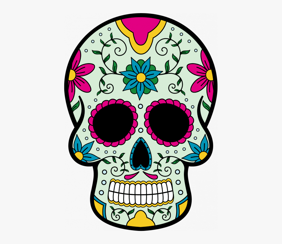 Caveira Feminina Para Estampa, Transparent Clipart