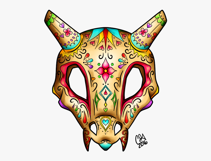 Dia De Los Muertos- Cubone By Uxiesweetie - Day Of The Dead Cubone, Transparent Clipart