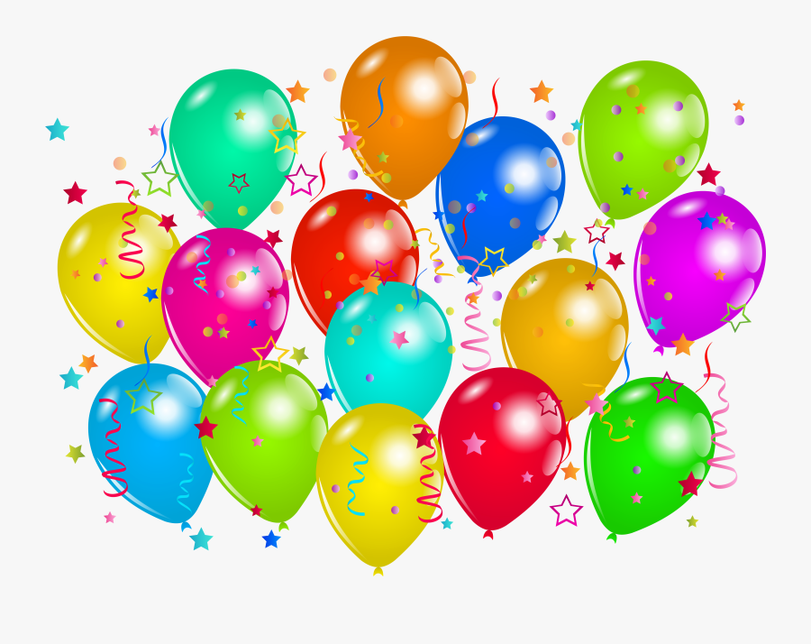 Birthday Balloon Decoration Png, Transparent Clipart