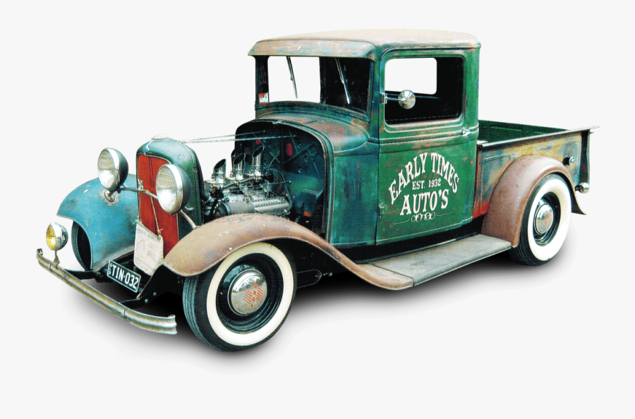 Vintage Car Hot Rod Pickup Truck Classic Car - Early Time Autos, Transparent Clipart