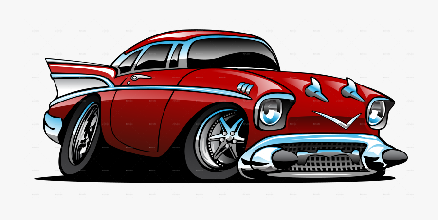 Clip Art Cartoon Hotrod - Hot Rod, Transparent Clipart