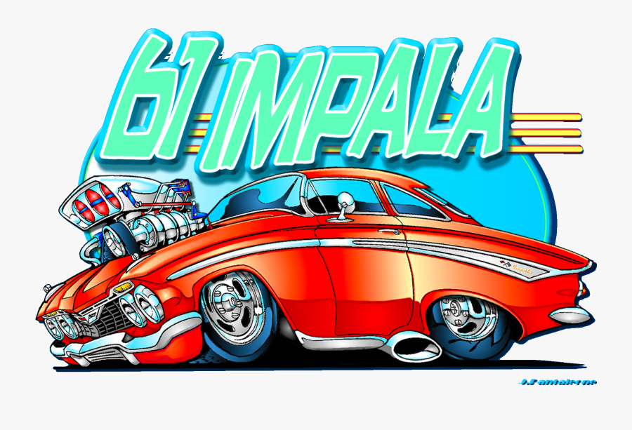 Chevrolet Impala Clipart Street Rod - Chevrolet Hot Rod Art, Transparent Clipart