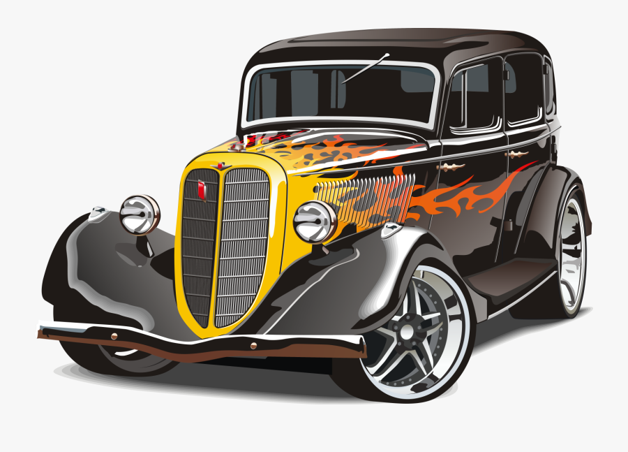 Clip Art Car Illustration Transprent Png - Hot Rod Png, Transparent Clipart